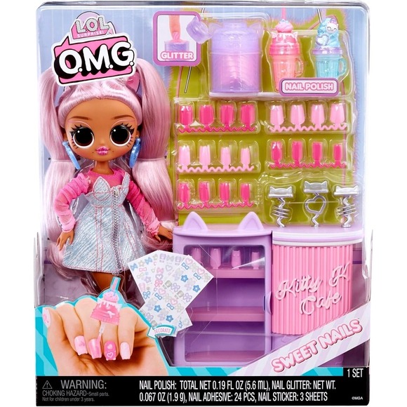 LOL Surprise OMG Sweet Nails Kitty K Café 15 Surprises Stickers Fashion Doll New - Picture 1 of 9